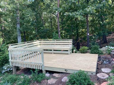 Garden Deck With Railings 16ft X 16ft Installation /Garden