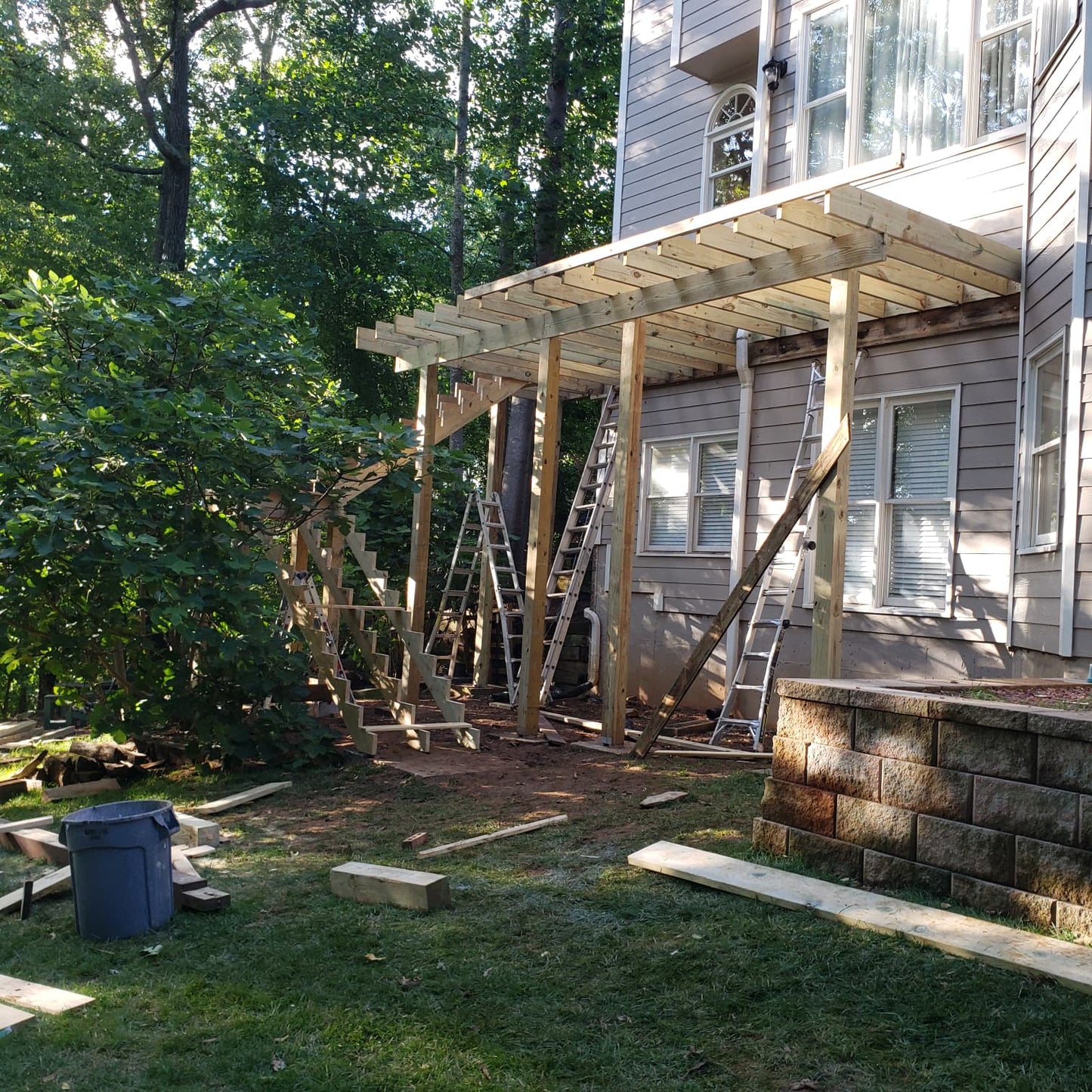 Elevated Deck with Stairs 250 ft² Construction & Home Improvement/Decks