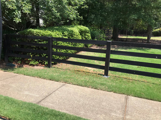 Wooden Ranch Fence by Feet Installation /Hardscapes/Patios and Walkways