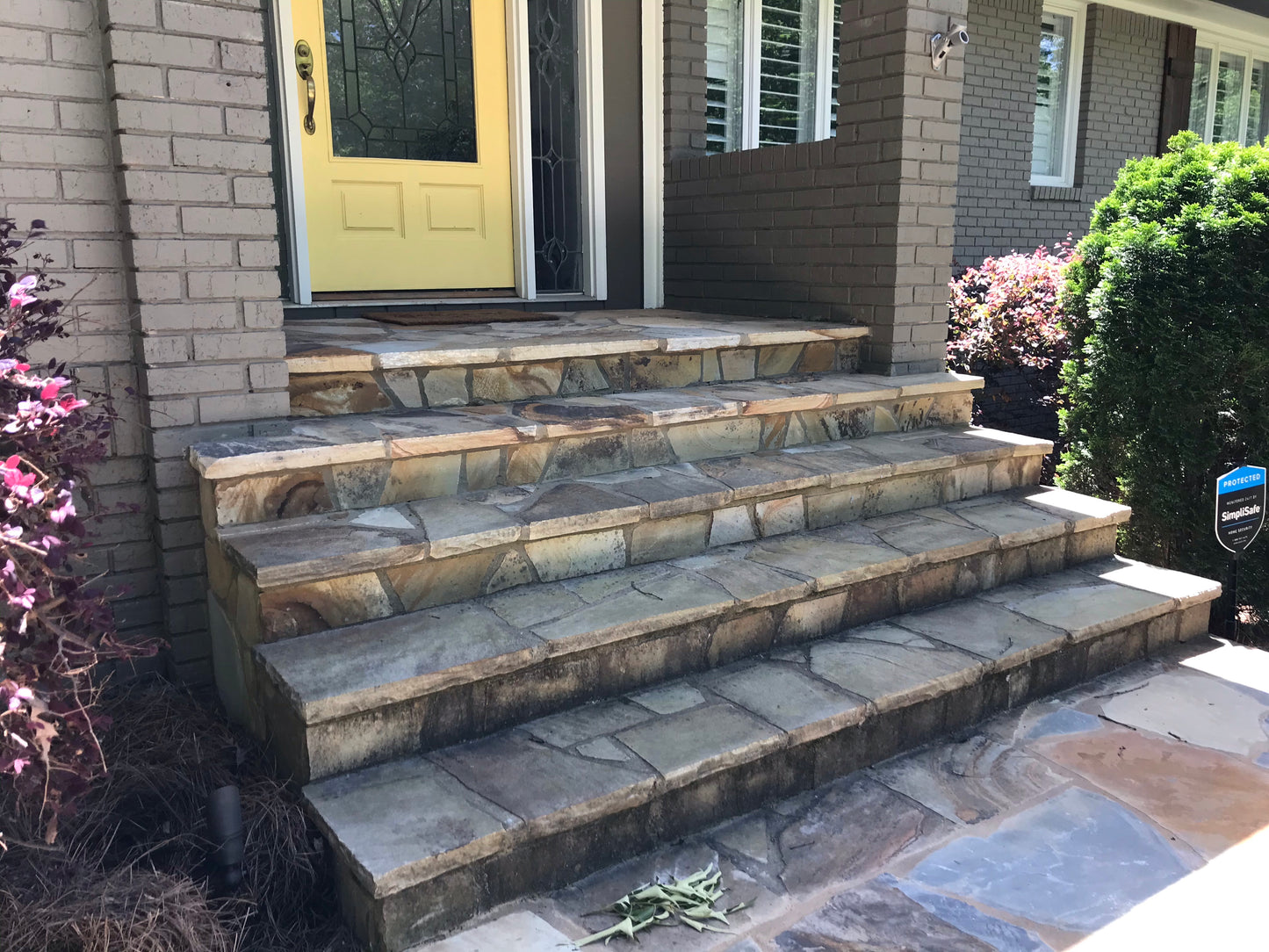 Rustic step main entrance Installation/Hardscape/Accent Boulders