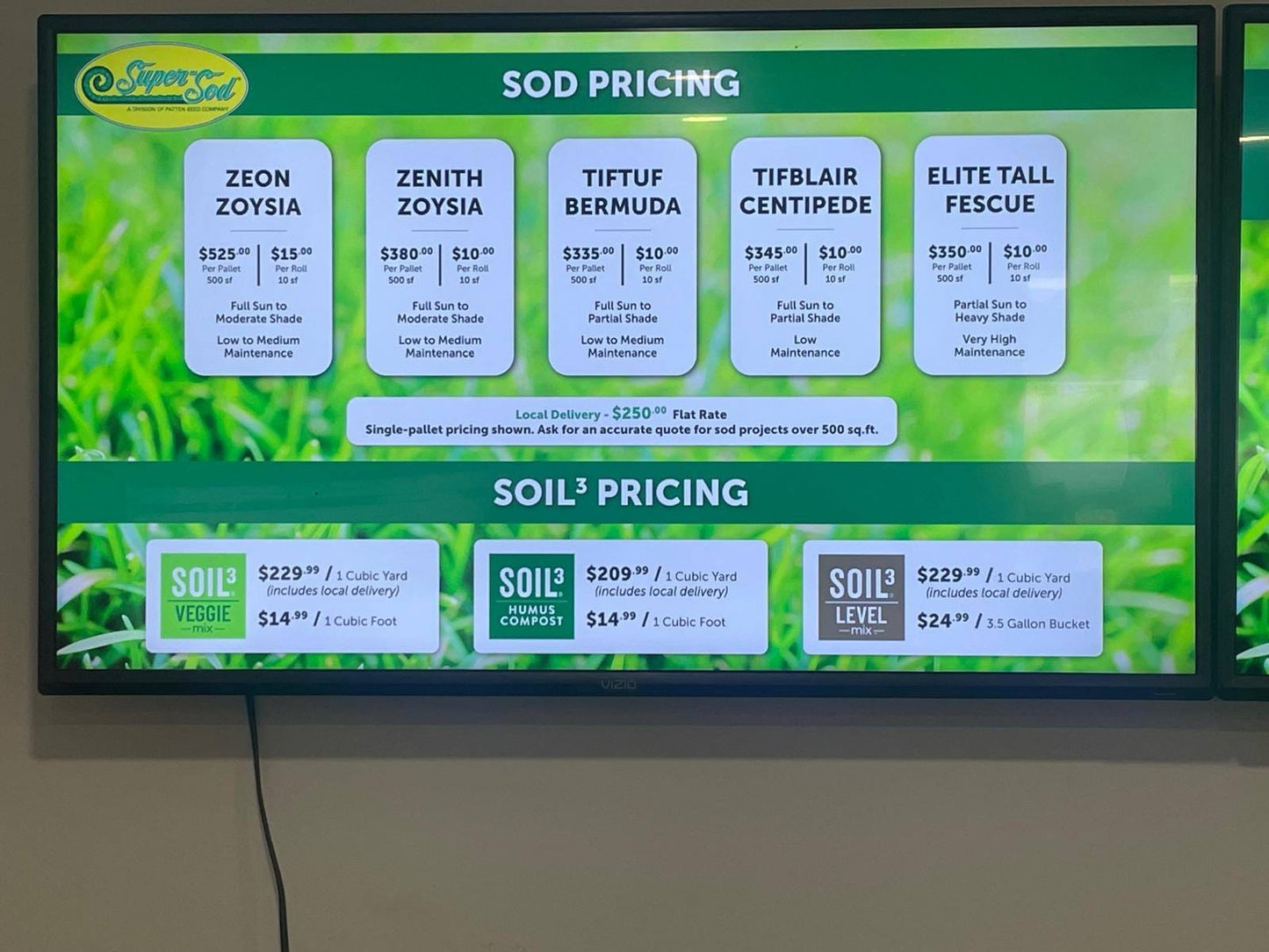 Centipede turf 500 square feet per pallet Installation/Sod