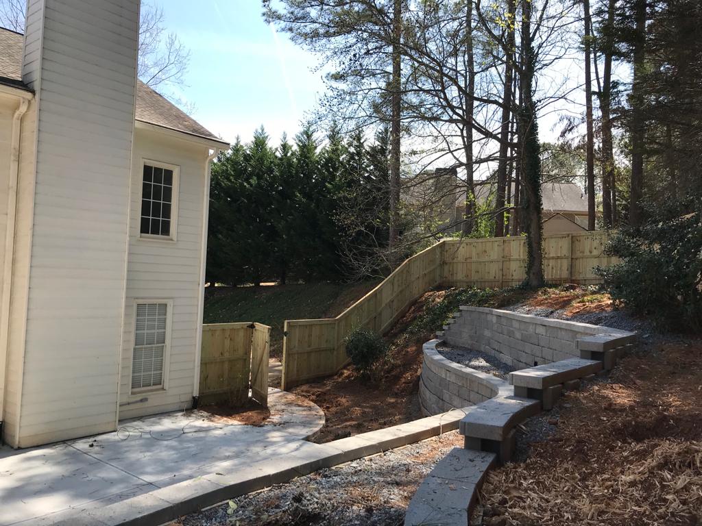 Wooden Fence by Feet 6Hx8W Installation /Hardscapes/Patios and Walkways