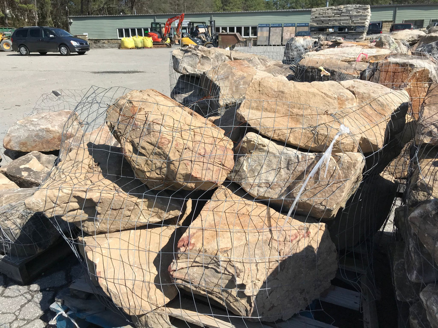 Biger Stone Boulder Installation /Hardscapes/Stacked Stone Boulder