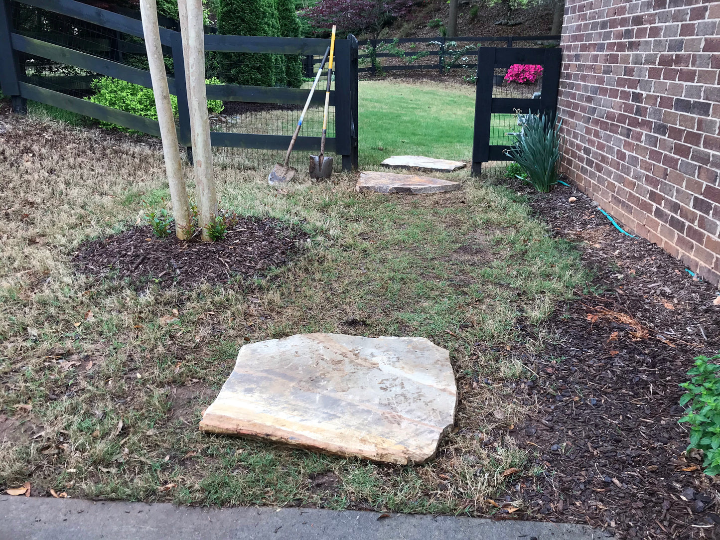 Flagstone big Path-set Installation/Hardscapes/Garden paths