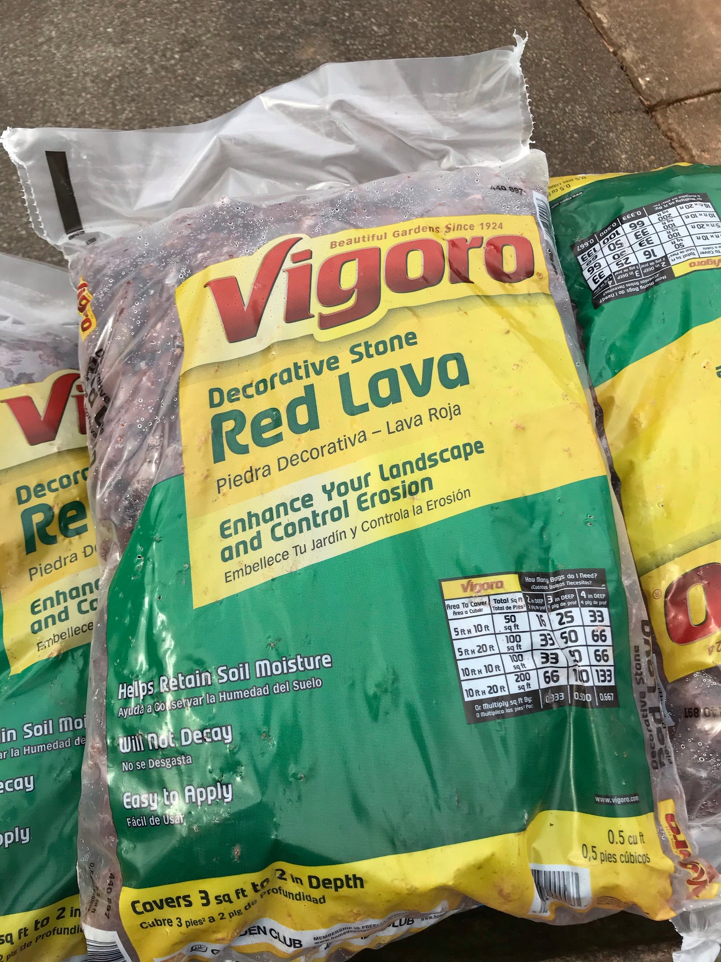 Redstone lava square foot Installation /Hardscapes/Aggregates