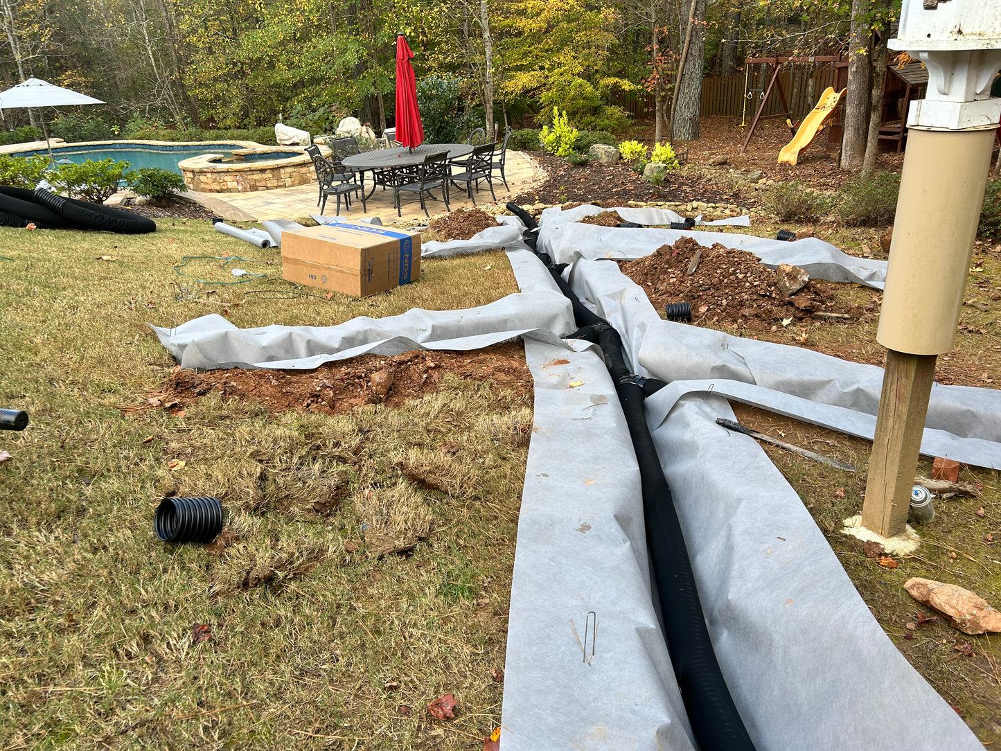 4Inch French Drain System per foot Installation/Drainage