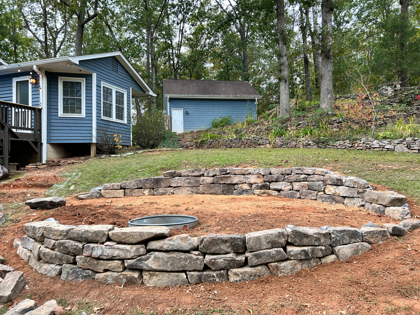 Retaining wall palette Installation/Hardscape/Accent Boulders