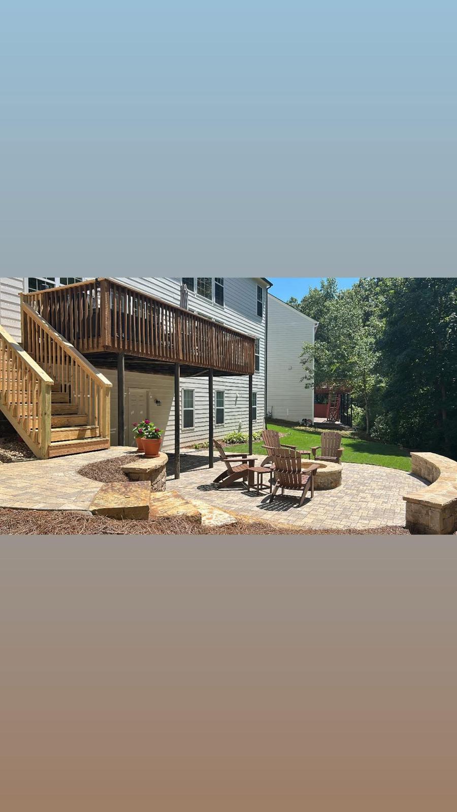 Elevated Deck with Stairs 200 ft² Construction & Home Improvement/Decks