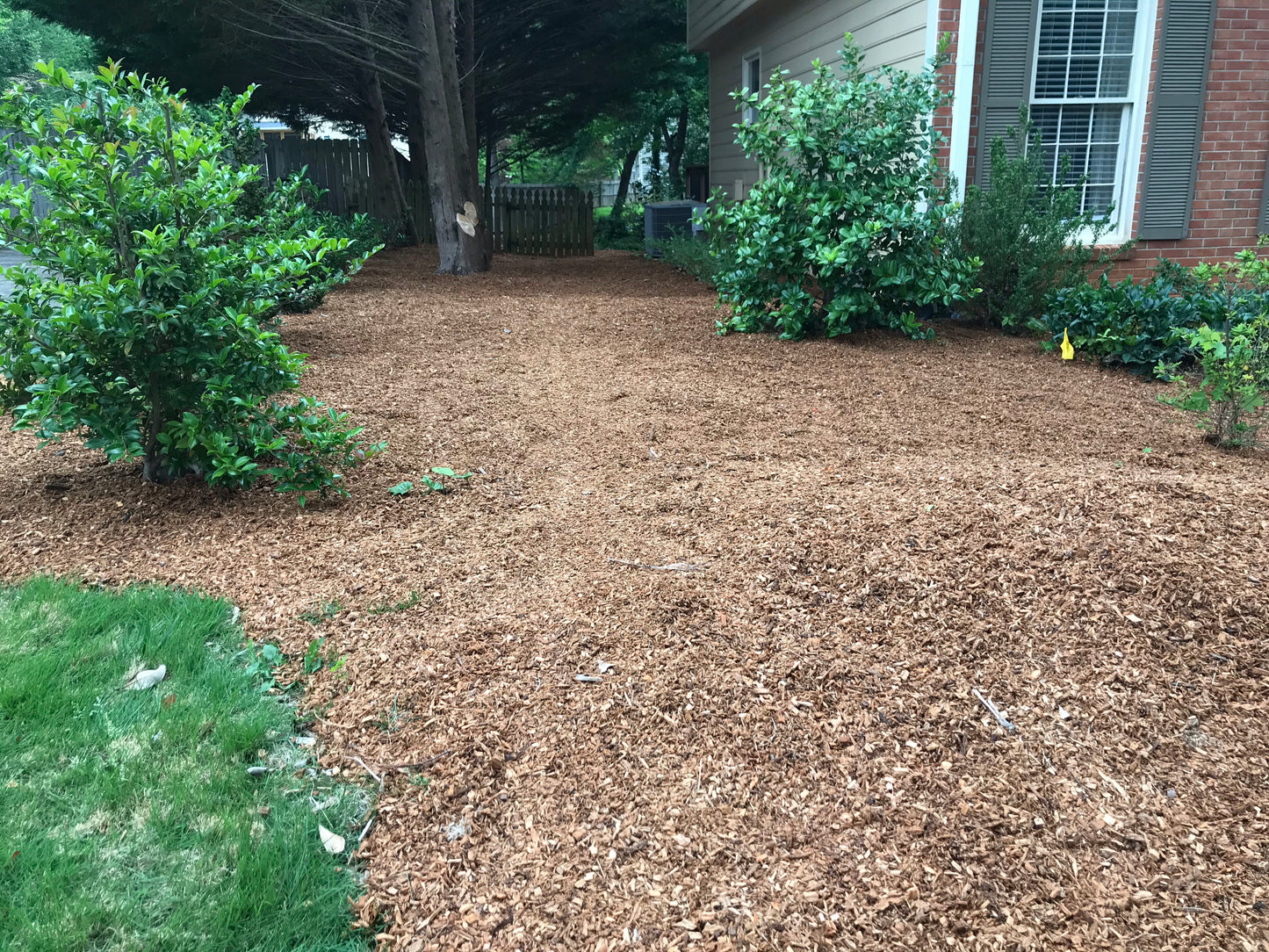 Cypress Hardwood Mulch Installation Landscapes/Mulching