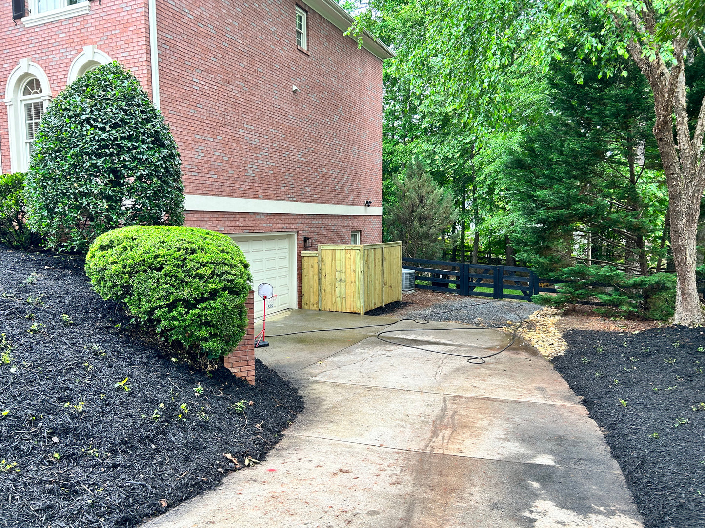 Wooden Fence Air Conditioning Compressors Installation /Hardscapes/Patios and Walkways