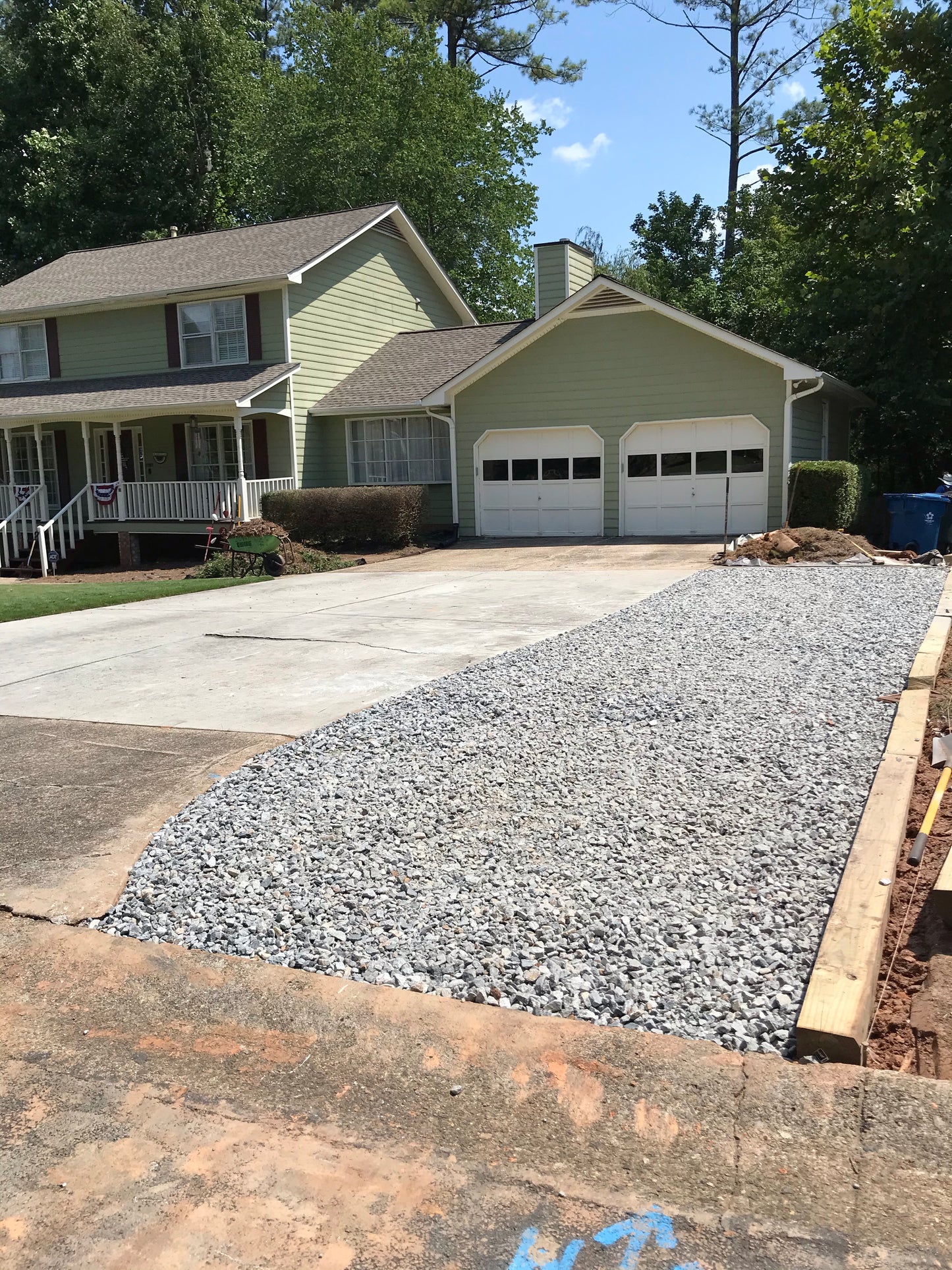 Stone and CrusherRun Gravel Floor per square foot Installation/Hardscape/Cement