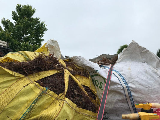 Remove Pine Straw Tarp 8-Feet x 8-Feet Installation /Cleanup
