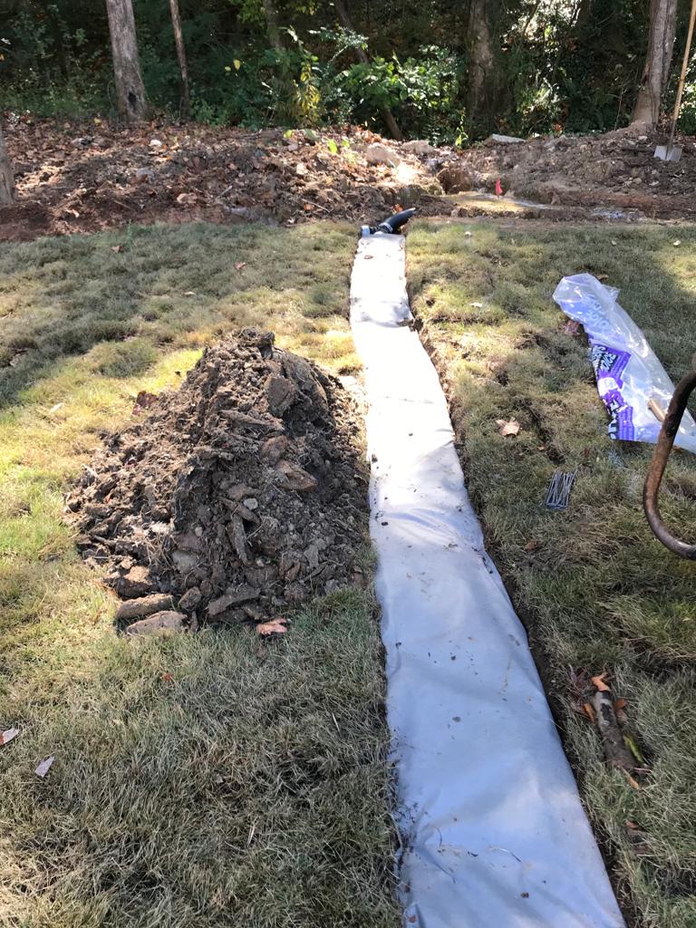 4Inch French Drain System per foot Installation/Drainage