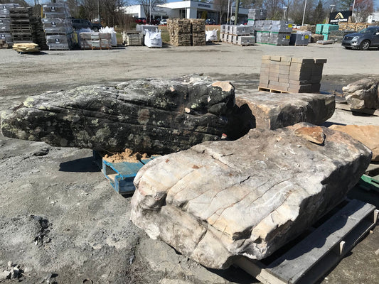 Biger Stone Boulder Installation /Hardscapes/Stacked Stone Boulder