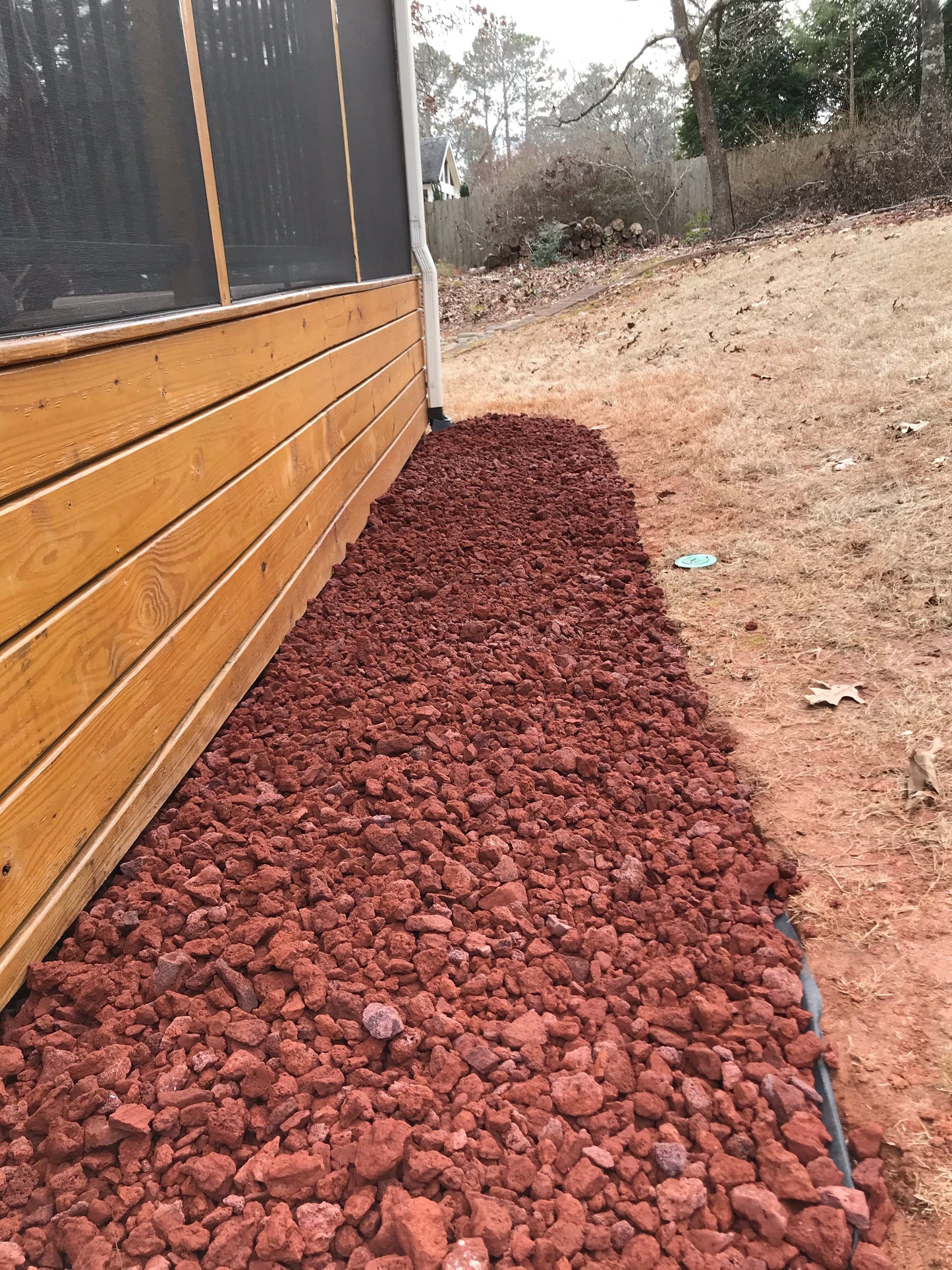 Redstone lava square foot Installation /Hardscapes/Aggregates
