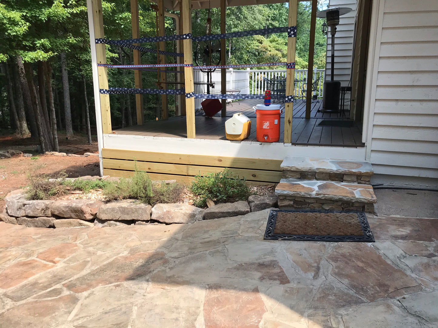 Small rustic steps Installation/Hardscape/Accent Boulders