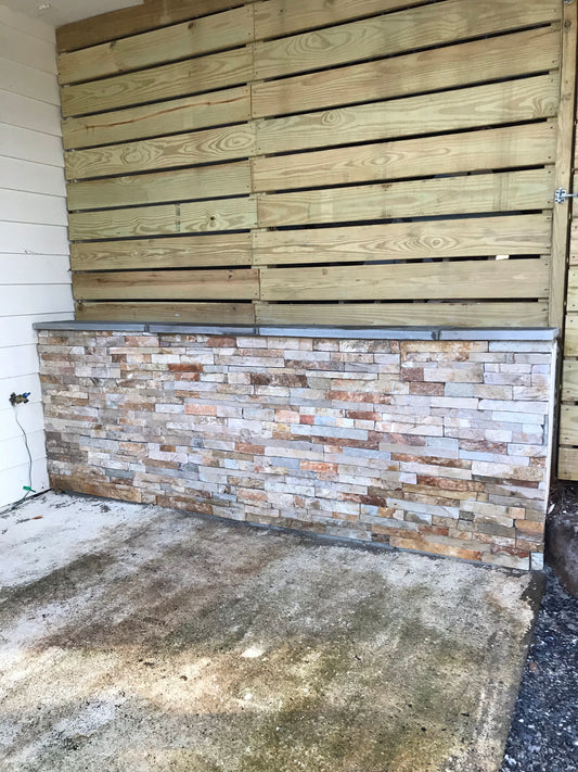 Wall cladding per square foot Installation/Hardscape/Cement