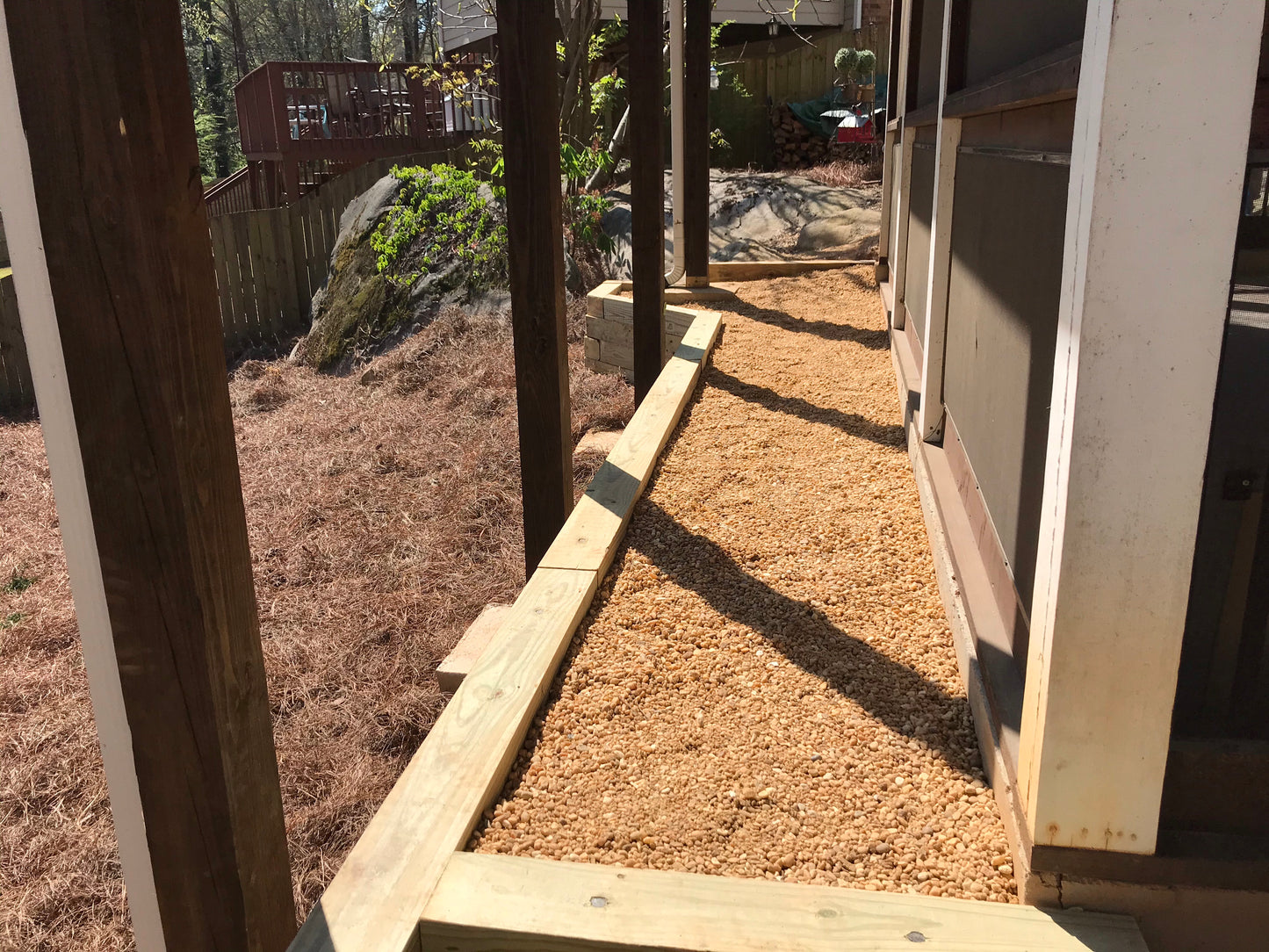 6"x6"x 8 feet Landscape Timbers Installation /Hardscapes/Patios and Walkways