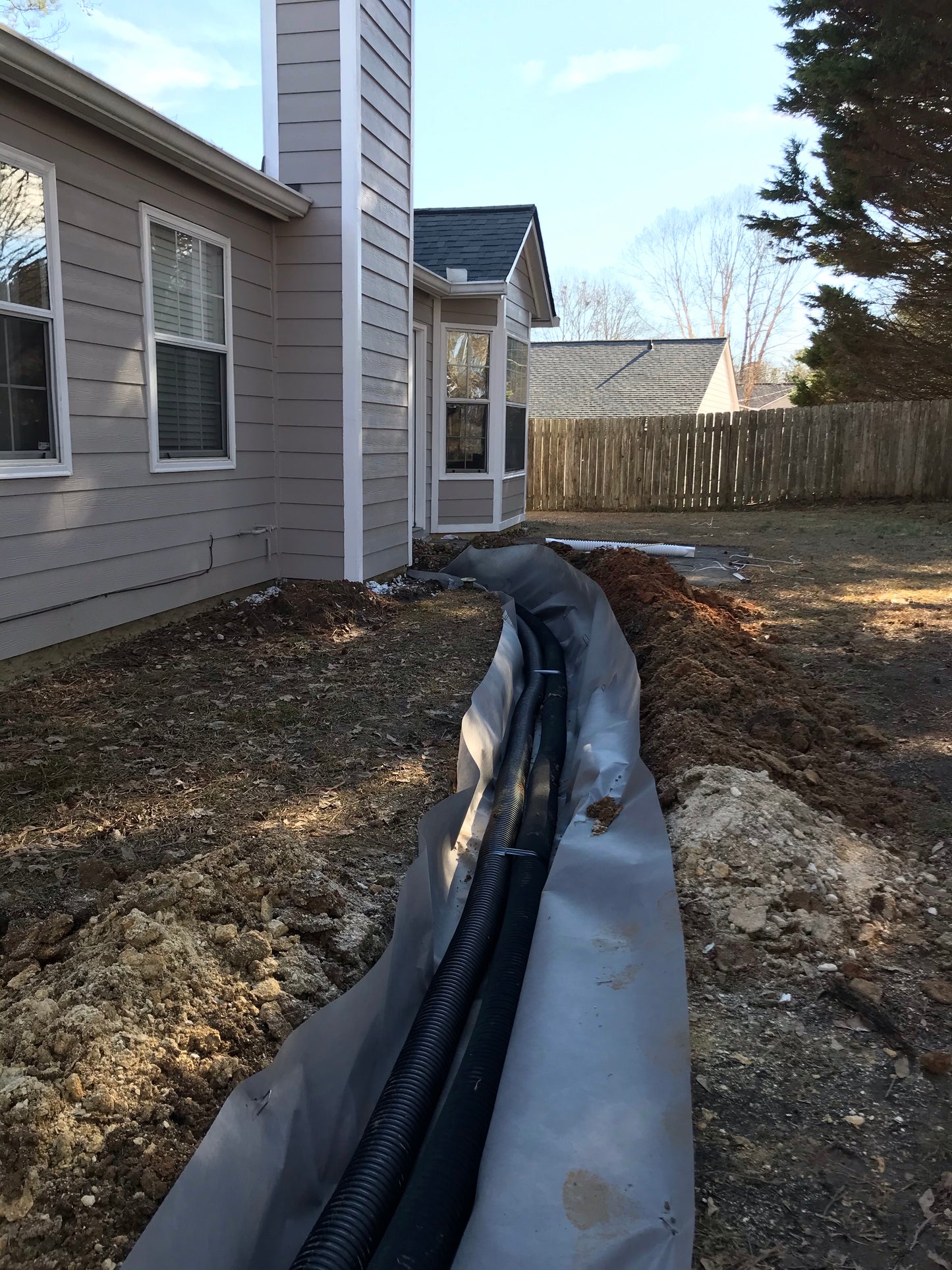 4Inch French Drain System per foot Installation/Drainage