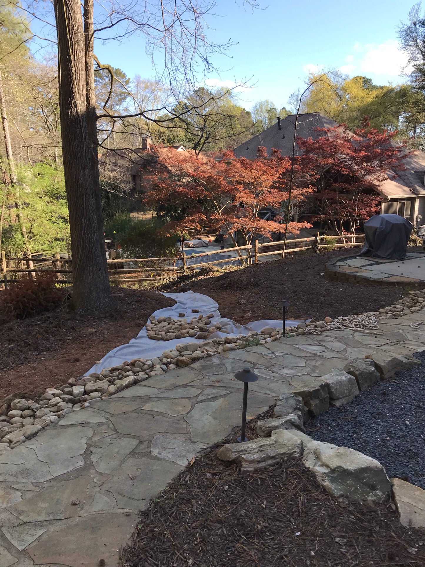 River Rock 4″-10″ Installation /Hardscapes/Aggregates