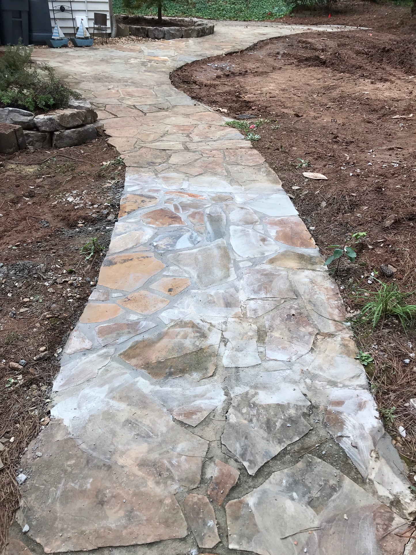 Rustic floor per square foot Installation/Hardscape/Accent Boulders