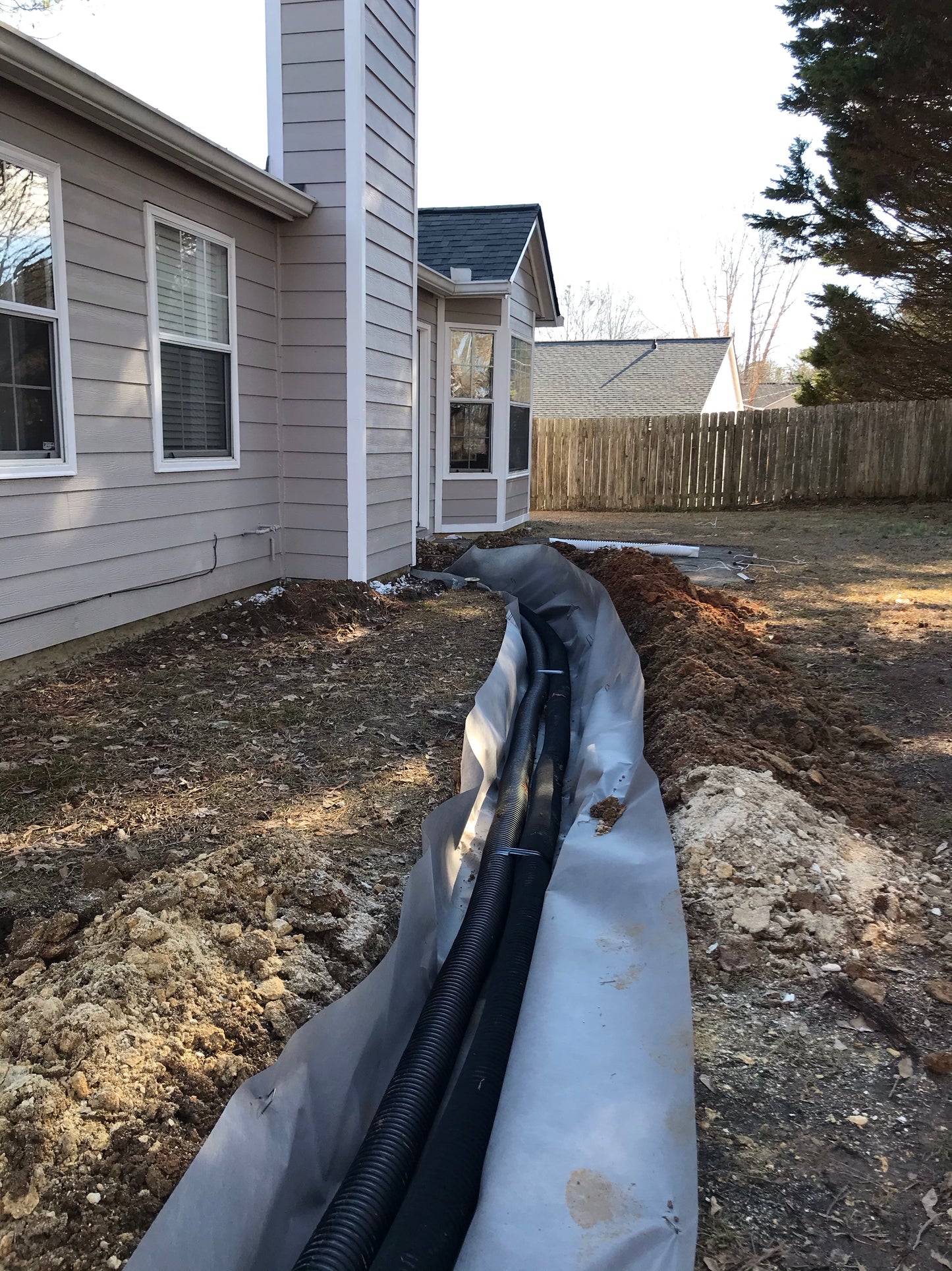 4Inch French Drain System per foot Installation/Drainage