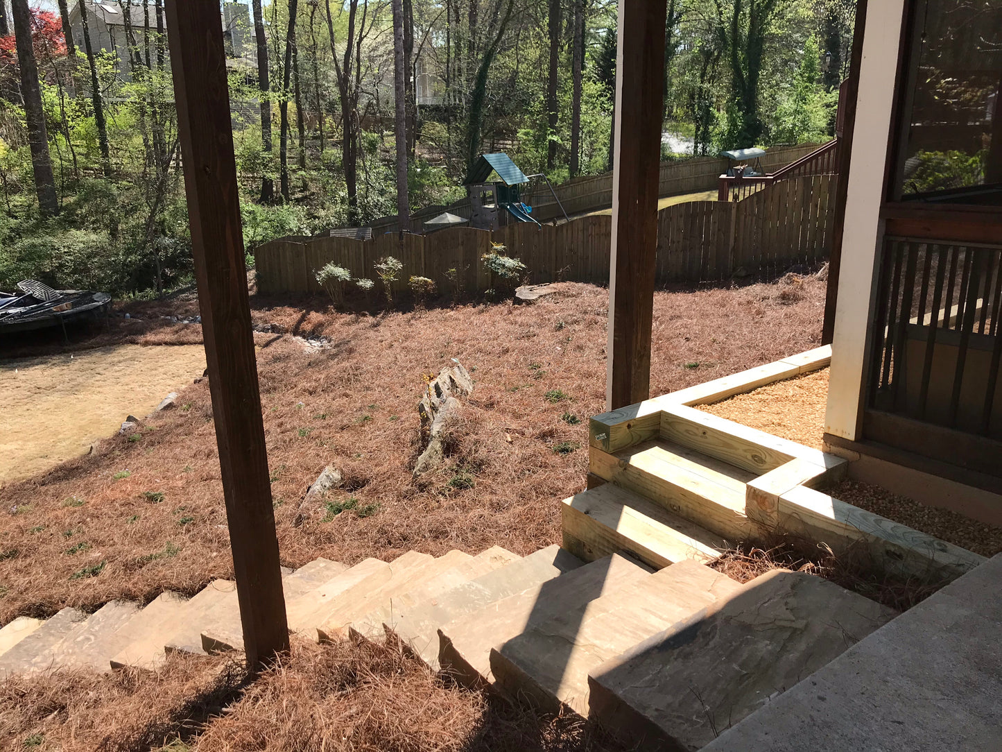 6"x6"x 8 feet Landscape Timbers Installation /Hardscapes/Patios and Walkways