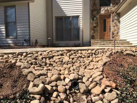River Rock 4″-10″ Installation /Hardscapes/Aggregates