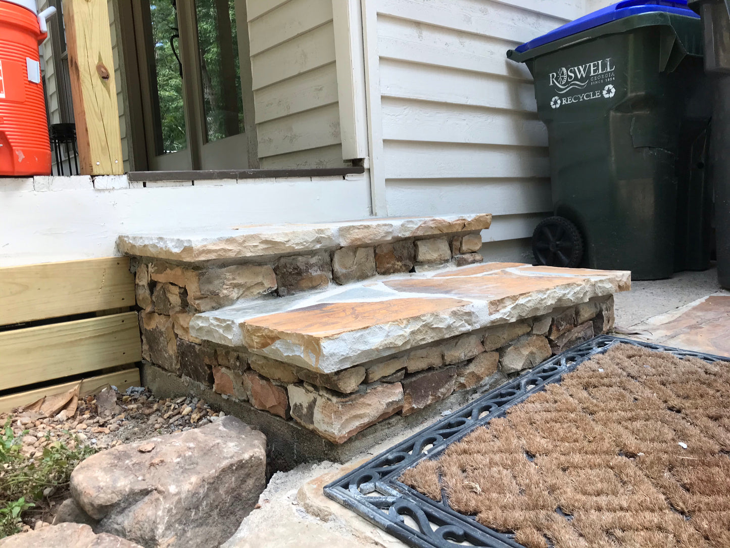 Small rustic steps Installation/Hardscape/Accent Boulders